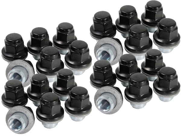 USトヨタ純正 TRD PVC加工 ホイールナット ラグナット 袋ナットブラック M12×1.5 60°テーパー座 24個セット FJクルーザー/ランドクルーザープラド150系/ハイラックスサーフ 210系/タコマ
