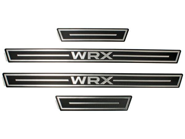 USスバル純正 スカッフプレート フロント/リア ４枚セットドアシル サイドシルプレート プロテクター WRXロゴ入 スバル WRX S4 VBH
