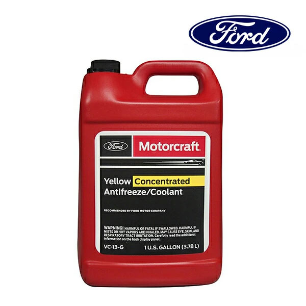 フォード純正 フォード リンカーン マーキュリー系車種汎用 モータークラフト MOTORCRAFT クーラント LLC 冷却水 冷却液 不凍液 オイルフルード イエロー 1ガロン/3.78L 濃縮タイプ VC13G
