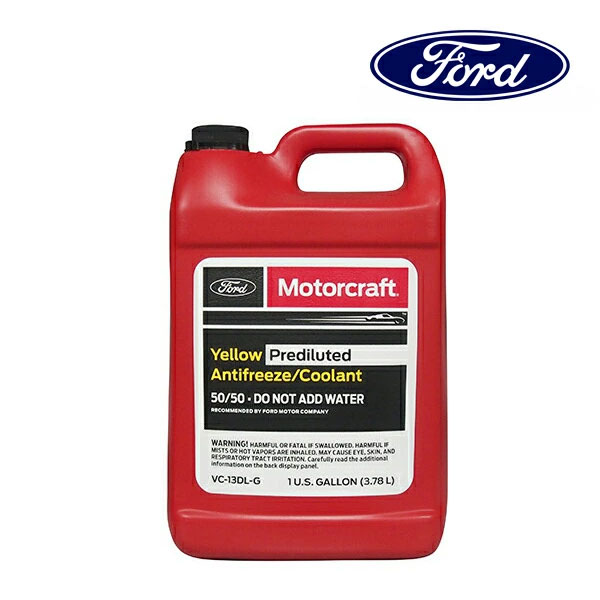 フォード純正 10y- フォード リンカーン モータークラフト MOTORCRAFT クーラント LLC 冷却水 冷却液 不凍液 オイルフルード イエロー 1ガロン 3.78L 希釈タイプ VC13DLG