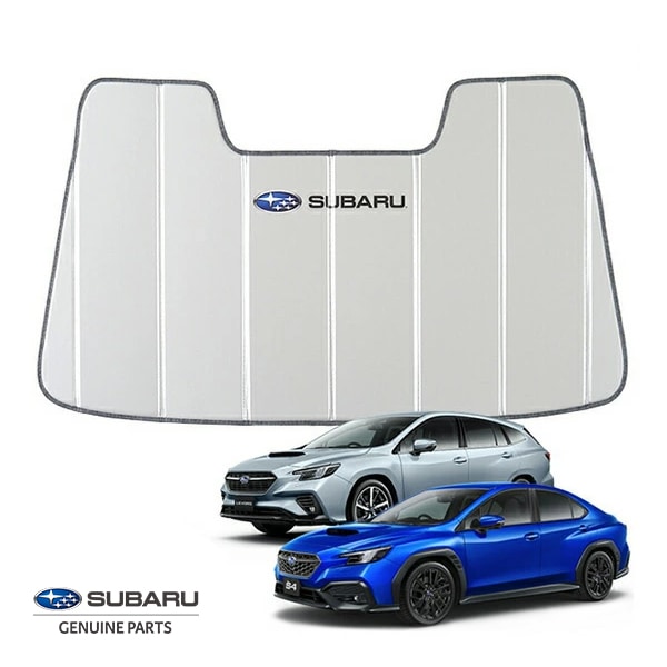USスバル純正 専用設計 SUBARUロゴ入 サンシェード シルバー 吸盤不要 折りたたみ式 ケース付 スバル WRX S4 VBH / レヴォーグ LEVORG VN系 アイサイト対応 カバークラフト製