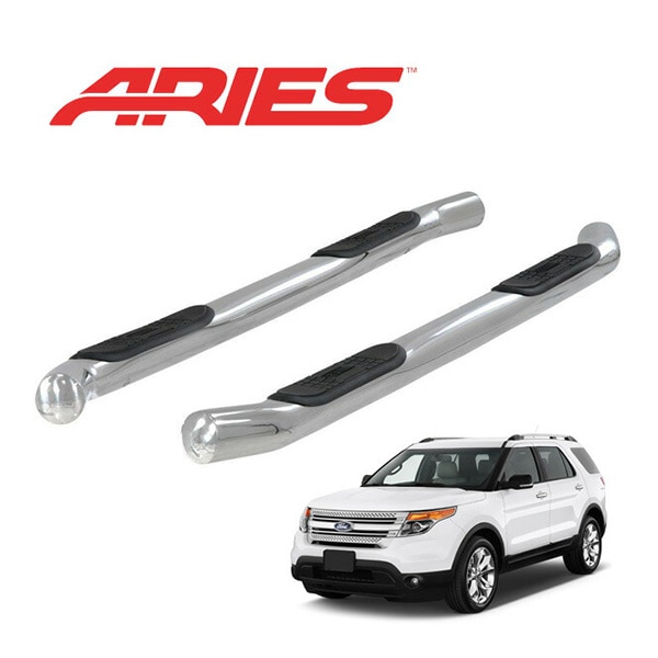 【ARIES 正規品】 ステンレス サイドステップ ラウンド サイドバー 3インチ チューブステップ クローム 11-19y フォード FORD エクスプローラー 