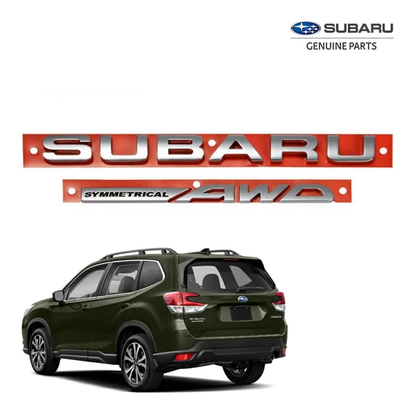 USスバル純正 SUBARU SYMMETRICAL AWD リアエンブレム  ゲートエンブレム フォレスター SK系 93079SJ010 