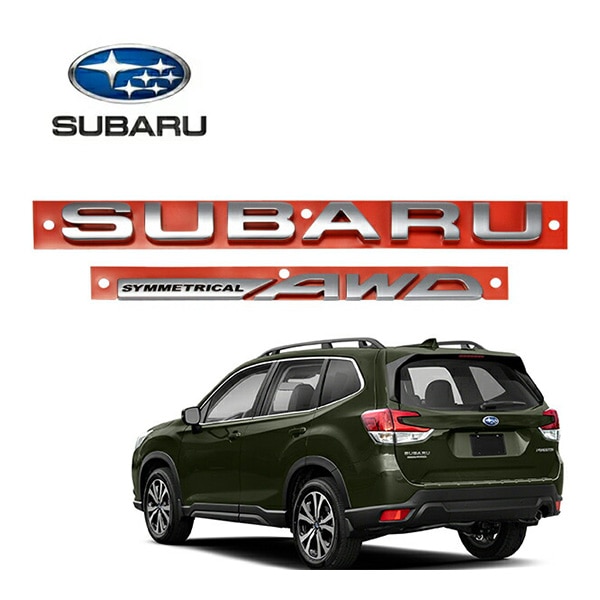 USスバル純正 SUBARU SYMMETRICAL AWD リアエンブレム  ゲートエンブレム フォレスター SK系 93079SJ010 