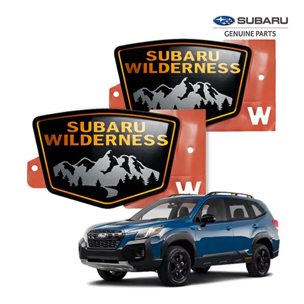 USスバル純正 SUBARU Wilderness ウィルダネス サイドエンブレム  ドアエンブレム フォレスター SK系 93063SJ020 左右 2個セット
