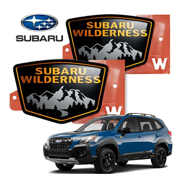 USスバル純正 SUBARU Wilderness ウィルダネス サイドエンブレム  ドアエンブレム フォレスター SK系 93063SJ020 左右 2個セット