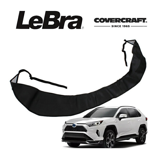 【CoverCraft/LeBra 正規品】 専用設計 ノーズブラ ハーフタイプ ボンネットブラ フードカバー フロントカバー フロントマスク 虫除け 飛び石 対策 トヨタ RAV4 50系  カバークラフト