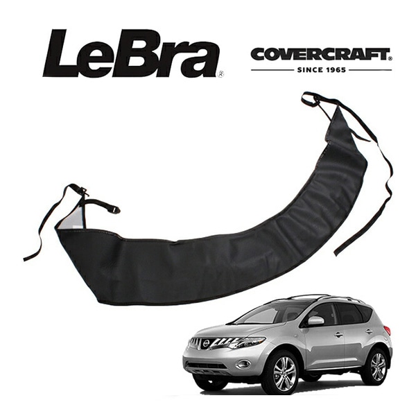 【CoverCraft/LeBra 正規品】 専用設計 ノーズブラ ハーフタイプ ボンネットブラ フードカバー フロントカバー フロントマスク 虫除け 飛び石 対策 日産 ムラーノ Z51系 カバークラフト