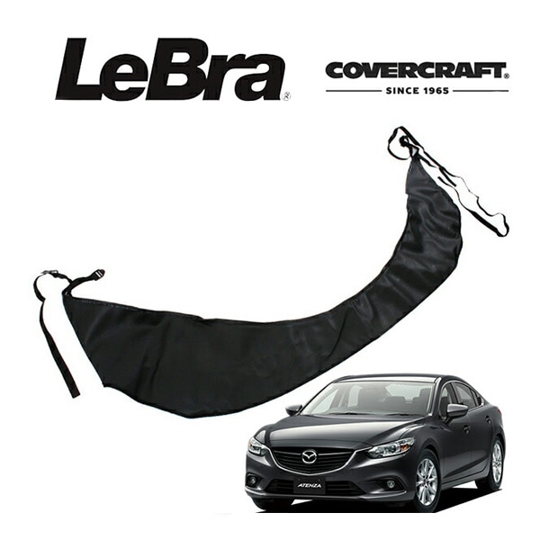 【CoverCraft/LeBra 正規品】 専用設計 ノーズブラ ハーフタイプ ボンネットブラ フードカバー フロントカバー フロントマスク 虫除け 飛び石 対策  マツダ アテンザ セダン ワゴン GJ系 中期 カバークラフト