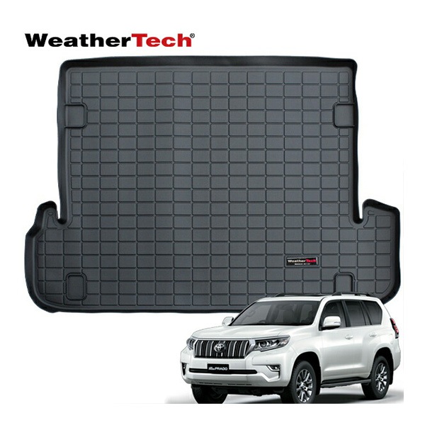【WeatherTech 正規品】専用設計 オールウェザー リアカーゴプロテクター カーゴマット ラゲッジマット カーゴライナー トランクマット ブラック 40837 トヨタ ランドクルーザー プラド ランクル 150系 前期/後期 共通 ウェザーテック
