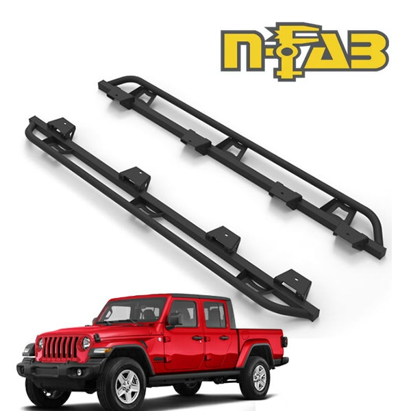 【N-FAB 正規品】トレイルスライダー ロックスライダー サイドステップ テクスチャード ブラック 艶なし ジープ JT グラディエーター TSJ194TX エヌファブ
