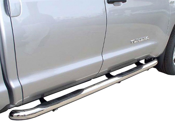 【ARIES 正規品】 ステンレス サイドステップ ラウンド サイドバー 3インチ チューブステップ クローム 07-21y トヨタ タンドラ ダブルキャブ