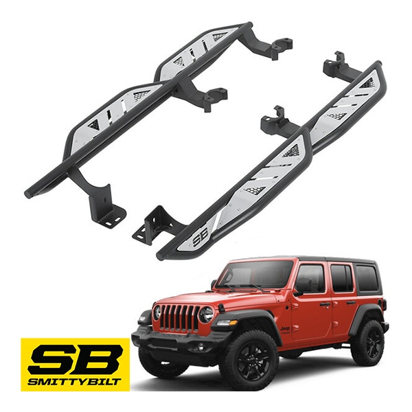 【Smittybilt 正規品】 SRC APOOLO スライダー 77734 スチール サイドステップ 18y- ジープ JEEP JL ラングラー 4ドア アンリミテッド