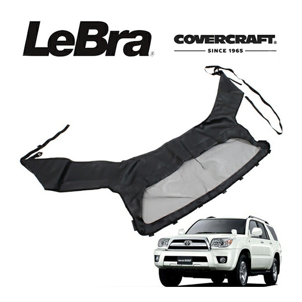 【CoverCraft/LeBra 正規品】 専用設計 ノーズブラ ハーフタイプ ボンネットブラ フードカバー フロントカバー フロントマスク 虫除け 飛び石 対策 トヨタ ハイラックスサーフ 210/215系 カバークラフト