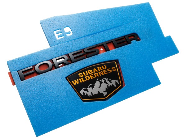 USスバル純正 FORESTER + WILDERNESS ウィルダネス リアエンブレム リアゲート トランク フォレスター SK系 