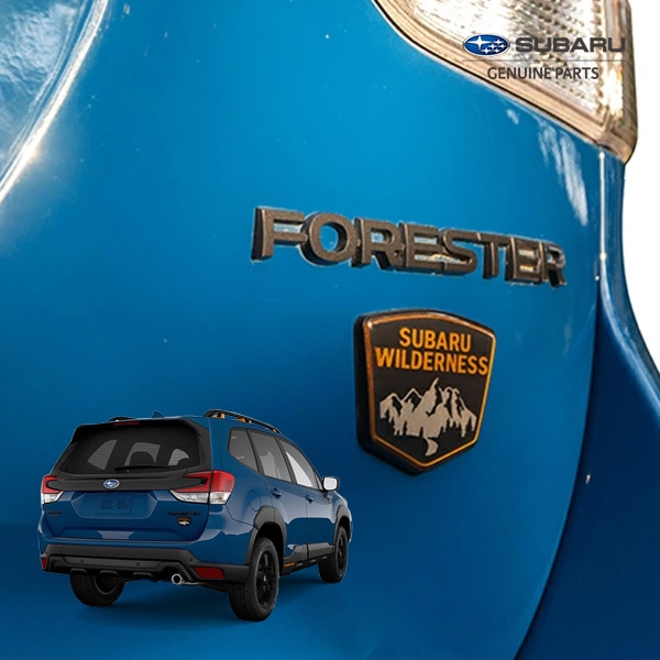 USスバル純正 FORESTER + WILDERNESS ウィルダネス リアエンブレム リアゲート トランク フォレスター SK系 
