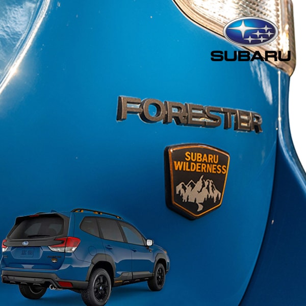 USスバル純正 FORESTER + WILDERNESS ウィルダネス リアエンブレム リアゲート トランク フォレスター SK系 