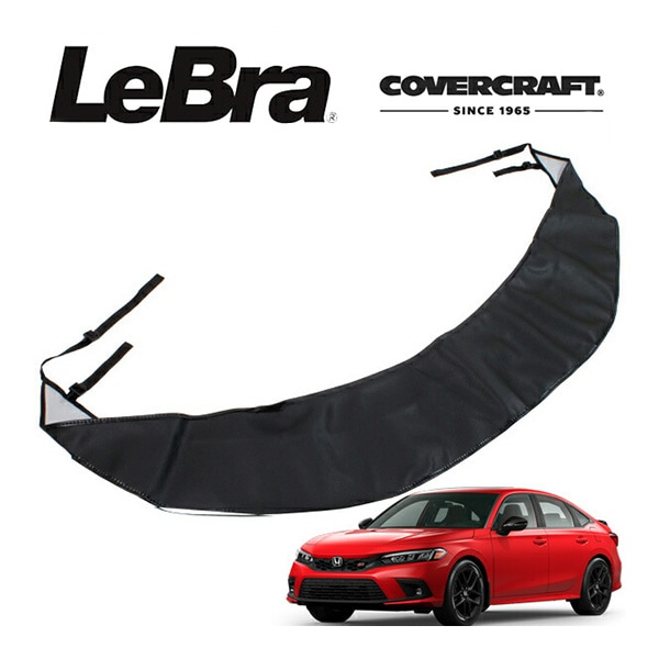 【CoverCraft/LeBra 正規品】 専用設計 ノーズブラ ハーフタイプ ボンネットブラ フードカバー フロントカバー フロントマスク 虫除け 飛び石 対策 ホンダ シビック ハッチバック FL1 カバークラフト