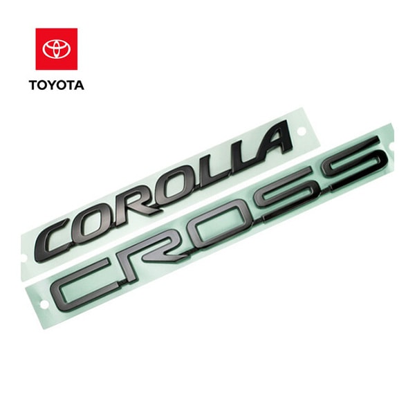 USトヨタ純正 リア エンブレム ゲートエンブレム マットブラック セット カローラクロス 10系 トヨタマーク & COROLLA CROSS 