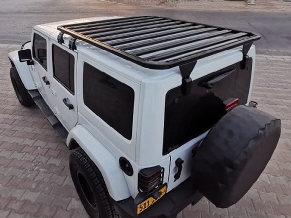 カリフォルニアカスタム ジープ JK ラングラー 2ドア 4ドア プラットフォーム フラット ルーフラック フラットラック 1600×1400mm パウダーコート仕上げ アウトドア