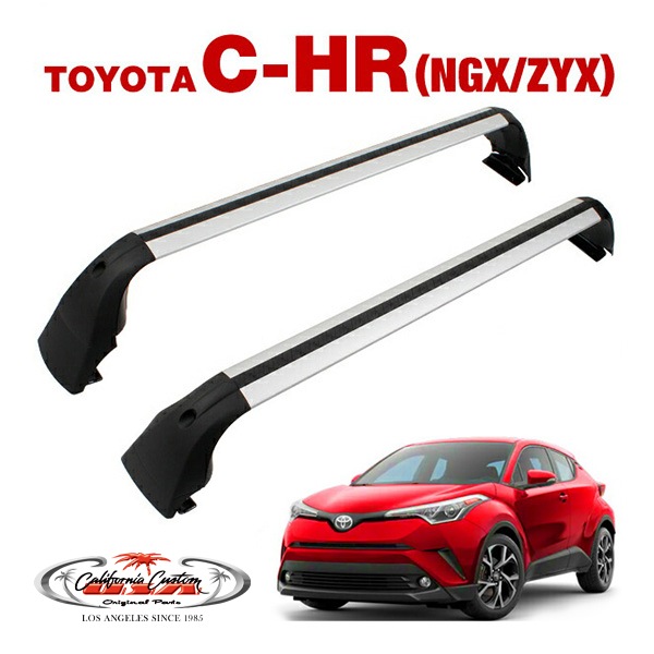 カリフォルニアカスタム トヨタ C-HR NGX ZYX 平成28年12月-令和5年8月 ルーフラック エアロ クロスバー 2本セット 1台分 ベースキャリア ルーフバー フット