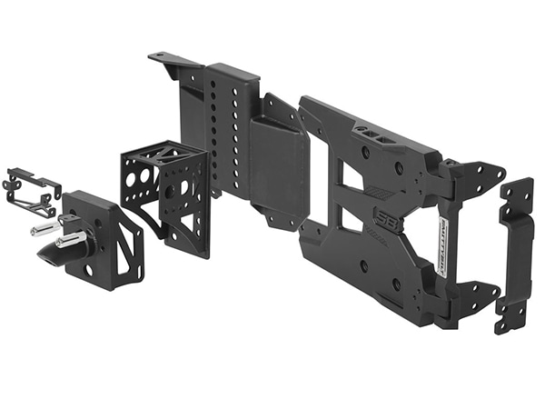 【Smittybilt 正規品】 HD PIVOT ロゴ入 リア タイヤキャリア  7743 補強 歪み防止 スペアタイヤ 背面タイヤ マウント ブラケット ジープ JL ラングラー 2ドア/4ドア スミッティビルト