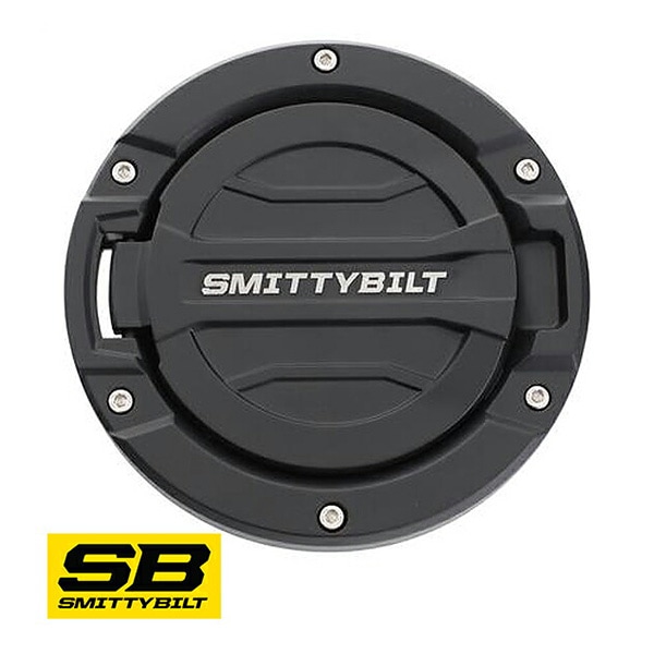 【Smittybilt 正規品】 ビレットガスカバー フューエルドア 燃料タンクカバー ガスドア テクスチャード ブラック 18y- ジープ JL ラングラー 2ドア 4ドア 75008 スミッティビルト