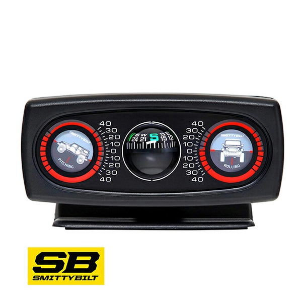 【Smittybilt 正規品】 汎用 クリノメーター クライノメーター  791006 コンパス付 3連タイプ 傾斜計 車載  ジープ JK/JL ラングラー JT グラディエーター スミッティビルト