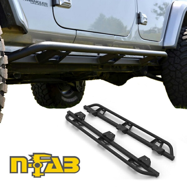【N-FAB 正規品】 トレイルスライダー ロックスライダー テクスチャード ブラック 艶なし 18y- ジープ JL ラングラー 4ドア TSJ184TX エヌファブ