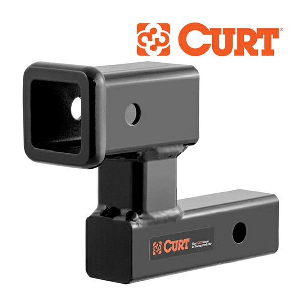 【CURT 正規品】 トレーラーヒッチ用  デュアルレシーバー アダプター 2インチ角 45794 4.25インチライズ 約10.8cm 延長 約13.3cm