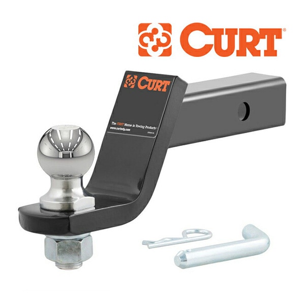 【CURT 正規品】 クラス3 トレーラーヒッチ用 ヒッチボールマウント 45056 2インチ角 4インチドロップ 約5.08cm 2インチヒッチボール&ヒッチピン付