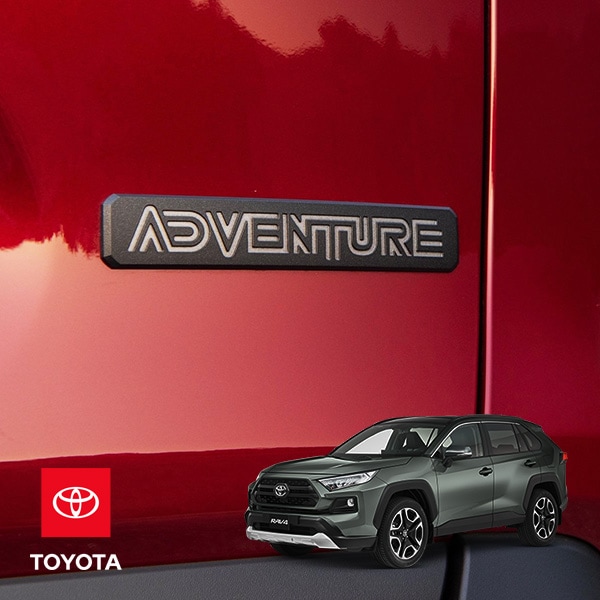 USトヨタ純正 ADVENTURE リアエンブレム  ゲートエンブレム アドベンチャーグレード用 幅約16cm 縦約3cm 両面テープ トヨタ RAV4 50系