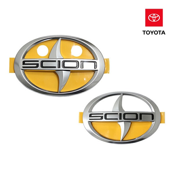 USサイオン純正トヨタ TOYOTA カローラルミオン 150系 平成19年10月-平成28年1月 SCION xB フロントグリル&リアゲートエンブレム セット SCIONロゴ 両面テープ フロントエンブレム リアゲート テールゲート US仕様 北米仕様 USDM