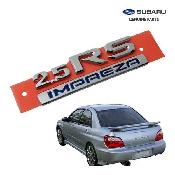 USスバル純正 SUBARU インプレッサ セダン スポーツワゴン GD系 GG系 平成12年8月-平成19年6月 リアエンブレム 2.5 RS IMPREZAロゴ 両面テープ リアゲート テールゲート トランクエンブレム トランクリッド US仕様 北米仕様 USDM