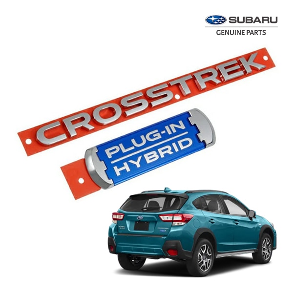 USスバル純正 SUBARU XV GT系 平成29年5月-令和5年4月 リアエンブレム CROSS TREK+PLUG-IN HYBRIDロゴ 両面テープ リアゲート テールゲート US仕様 北米仕様 USDM
