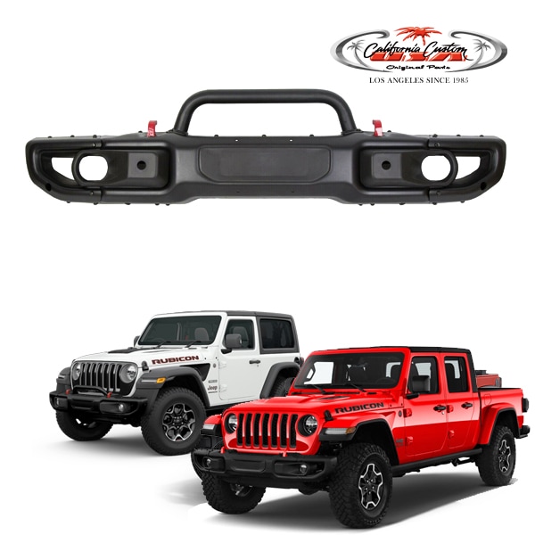 カリフォルニアカスタム ジープ JL ラングラー 2ドア 4ドア | JT グラディエーター RUBICON EDITIONタイプ フロントバンパー(スチール) Uバー フロントバンパーカバー付属