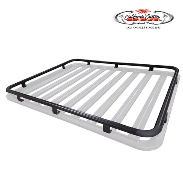 カリフォルニアカスタム ジープ JK ラングラー | JL ラングラー フラットラック用 サイドアーム ルーフラック クロスバー ベースキャリア ルーフキャリア フラットルーフラック装備車 幅約140cm 縦約160cm TYPE-C 枠タイプ1セット