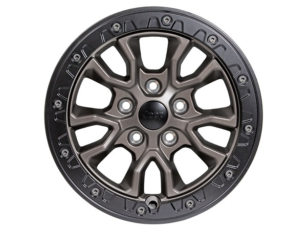 MOPAR純正 17インチ ホイール  ブロンズ & ブラックリング センターキャップ付 ルビコン RUBICON 392 ビードロック ホイール 17x7.5J +44.5 5H 4本セット ジープ JK JL ラングラー JT グラディエーター ◇