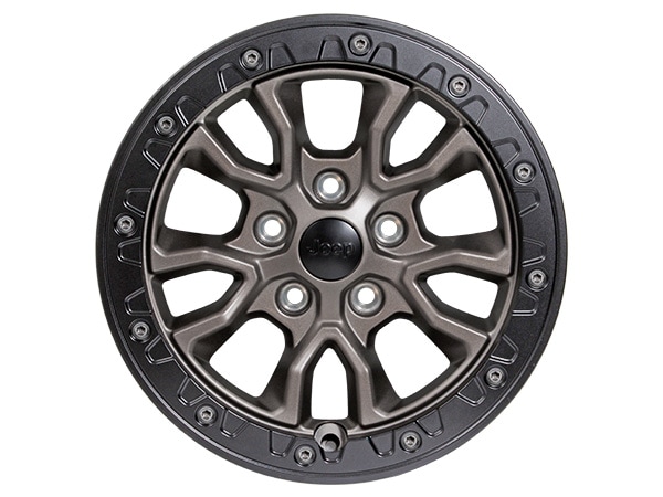 MOPAR純正 17インチ ホイール  ブロンズ & ブラックリング センターキャップ付 ルビコン RUBICON 392 ビードロック ホイール 17x7.5J +44.5 5H 5本セット ジープ JK JL ラングラー JT グラディエーター