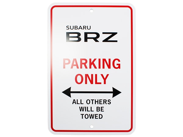 USスバル純正 アクセサリー パーキングサインボード SUBARU BRZ PARKING ONLY サインプレート 高さ 約30.5cm 幅 約20cm ガレージ 車庫 ショールーム 店舗