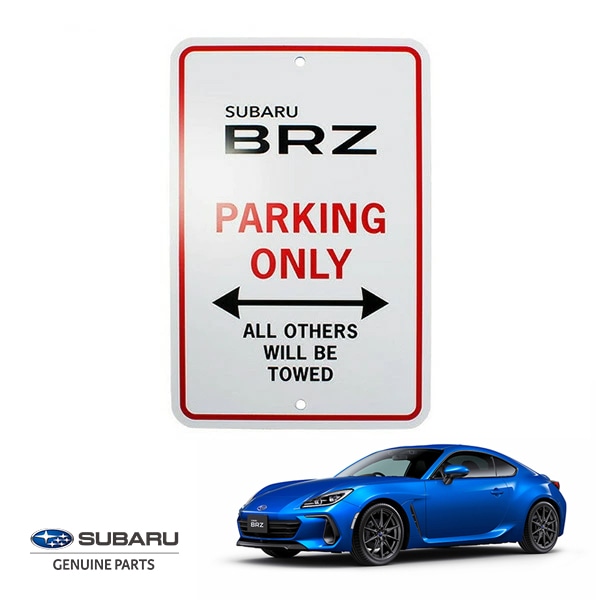 USスバル純正 アクセサリー パーキングサインボード SUBARU BRZ PARKING ONLY サインプレート 高さ 約30.5cm 幅 約20cm ガレージ 車庫 ショールーム 店舗