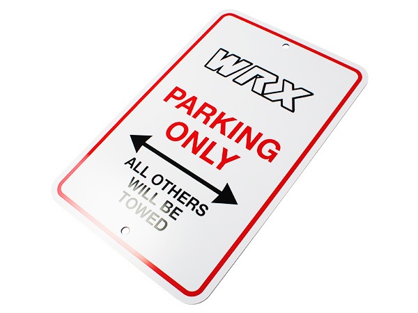 USスバル純正 アクセサリー パーキングサインボード WRX PARKING ONLY サインプレート 高さ 約30.5cm 幅 約20cm ガレージ 車庫 ショールーム 店舗