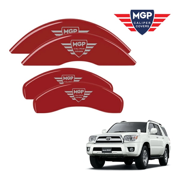 【MGP 正規品】 02-09y トヨタ ハイラックスサーフ 210 215系 専用設計 ブレーキ キャリパーカバー レッド MGPロゴ アルミ製 16113SMGPRD