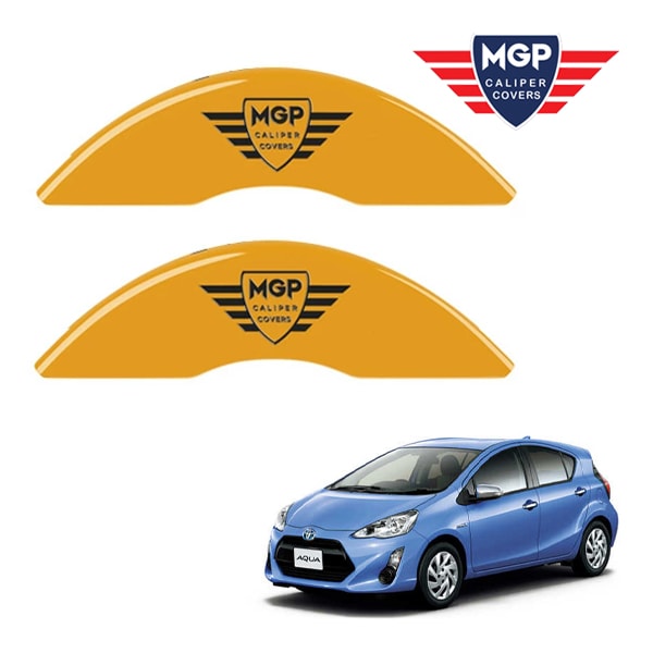 【MGP 正規品】 トヨタ アクア NHP10H 10系 専用設計 ブレーキ キャリパーカバー イエロー MGPロゴ アルミ製 16214FMGPYL