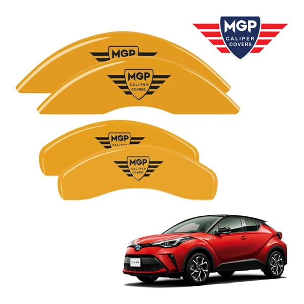 【MGP 正規品】 トヨタ C-HR CHR NGX ZYX系 専用設計 ブレーキ キャリパーカバー イエロー MGPロゴ アルミ製 16239SMGPYL