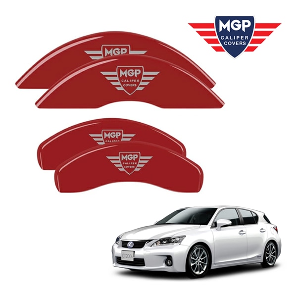 【MGP 正規品】 11-13y レクサス CT200h ZWA10 10系 専用設計 ブレーキ キャリパーカバー レッド MGPロゴ アルミ製 38006SMGPRD