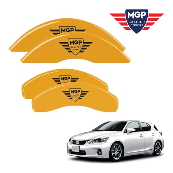 【MGP 正規品】 11-13y レクサス CT200h ZWA10 10系 専用設計 ブレーキ キャリパーカバー イエロー MGPロゴ アルミ製 38006SMGPYL
