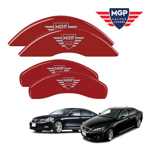 【MGP 正規品】 レクサス 06-12y IS350 07-11y GS350 06-07y GS430 専用設計 ブレーキ キャリパーカバー レッド MGPロゴ 38010SMGPRD