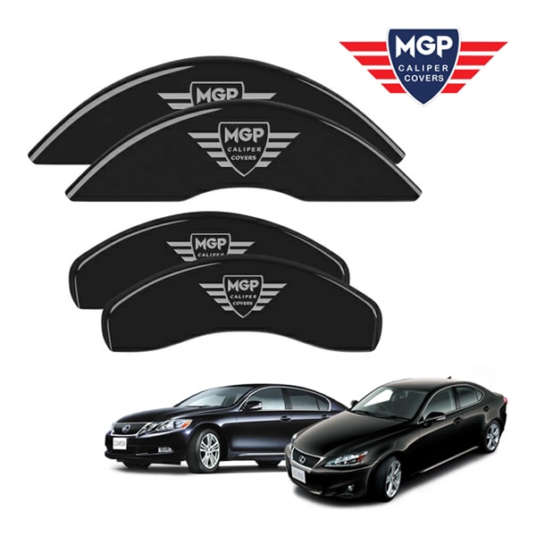 【MGP 正規品】 レクサス 06-12y IS350 07-11y GS350 06-07y GS430 専用設計 ブレーキ キャリパーカバー ブラック MGPロゴ 38010SMGPBK