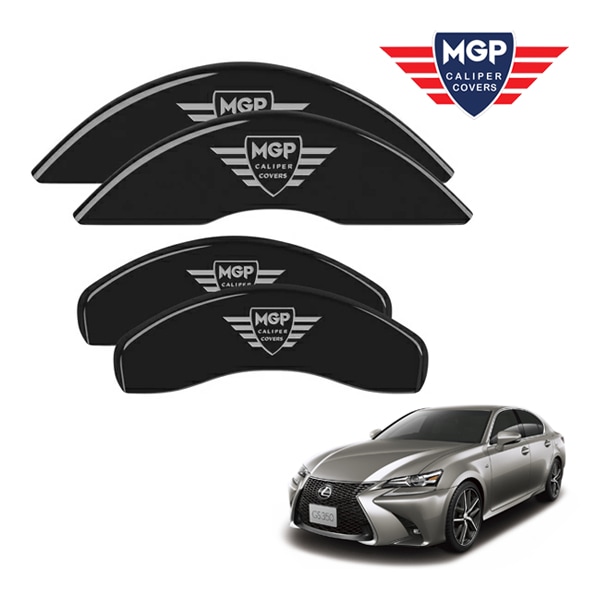 【MGP 正規品】 レクサス 13-19y GS350 13-17y GS450h 16y GS200t 17y GS TURBO 専用設計 ブレーキ キャリパーカバー ブラック MGPロゴ アルミ製 38018SMGPBK